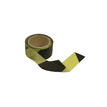Výstražná vytyčovacia vyznačovacia páska, jednostranná – HDPE, žlto-čierna, 50 mm × 100 m