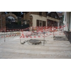 Výstražná vytyčovacia vyznačovacia páska, obojstranná – OPP, červeno-biela, 80 mm × 500 m