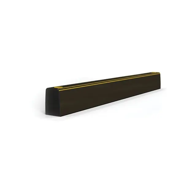 Zábrana paliet a vidlic vysokozdvižných vozíkov A-SAFE, ForkGuard Kerb Barrier – 185×130×1565 mm, čierna