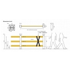 Zábrana pre chodcov A-SAFE, eFlex Pedestrian Barrier 3tyčová – 1,6 m