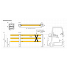 Zábrana pre chodcov A-SAFE, iFlex Pedestrian Barrier 3tyčová – 3,5 m
