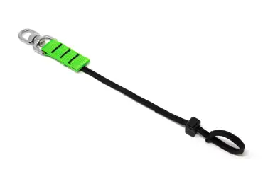 Zaisťovacia slučka NLG D Ring s nosnosťou 3 kg – nylon, zeleno-čierna