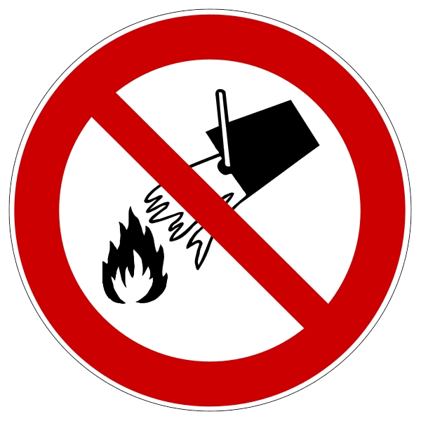 Zákazové značenie, Nehasiť vodou – hliníkový kompozit, pr. 400 mm