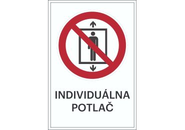 Zákazové značenie – Preprava cestujúcich zakázana + individuálny text