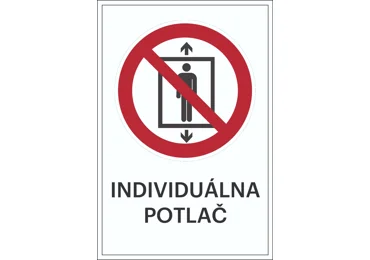 Zákazové značenie – Preprava cestujúcich zakázana + individuálny text