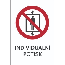Zákazové značenie, Preprava cestujúcich zakázana, s možnosťou individuálneho textu – hliníkový kompozit, 400×600 mm