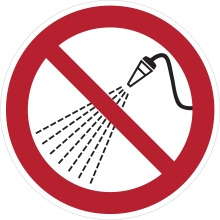 Zákazové značenie, Striekanie vodou zakázané – hliníkový kompozit, pr. 400 mm