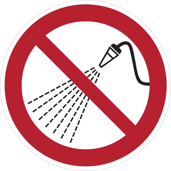 Zákazové značenie, Striekanie vodou zakázané – hliníkový kompozit, pr. 400 mm