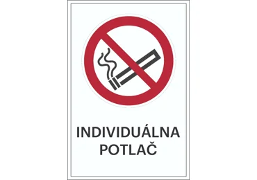 Zákazové značenie – Zákaz fajčenia + individuálny text