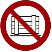 Zákazové značenie, Zákaz kladenia paliet – hliníkový kompozit, pr. 400 mm