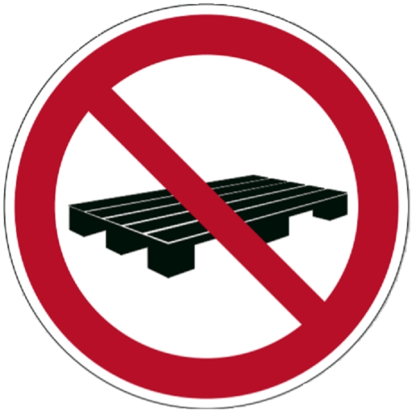 Zákazové značenie, Zákaz skladovania paliet – hliníkový kompozit, pr. 400 mm