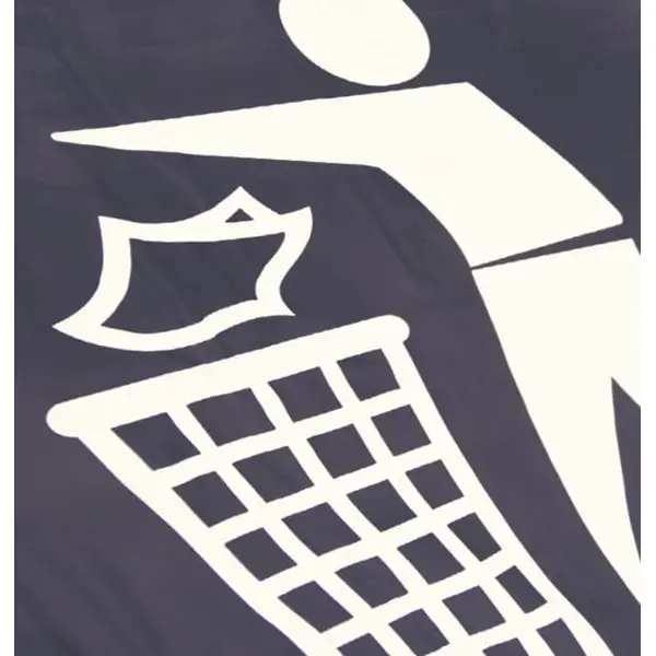 Závesné vrece na regály na triedenie odpadu, RackSack 160 l, lepenka – modrá, 1000×920 mm