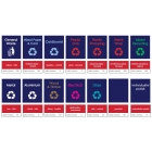 Závesné vrecia na regály na triedenie odpadu, RackSack 160 l – modrá, 1000×920 mm, balenie 10 ks