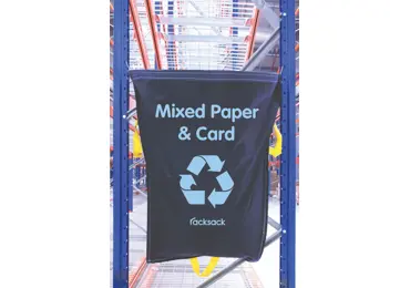 Závesné vrecia na regály na triedenie odpadu, RackSack 160 l – modrá