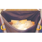 Závesné vrecia na regály na triedenie odpadu, RackSack 160 l, plast – modrá, 1000×920 mm, balenie 5 ks