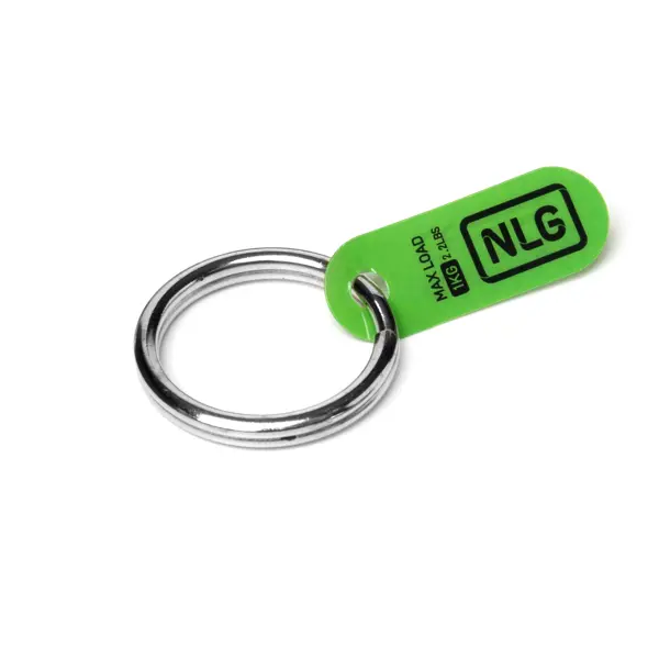 Závesný krúžok NLG, stredný – kov, zelená
