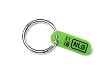 Závesný krúžok NLG, veľký – kov, zelená