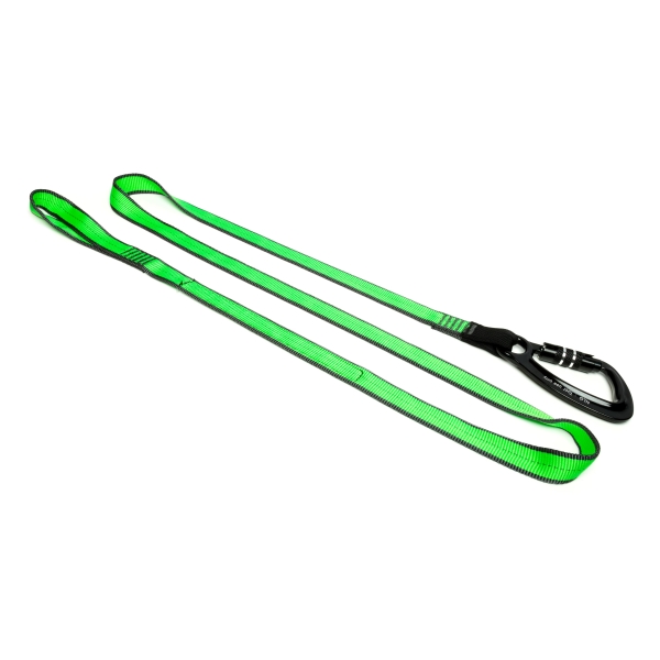Závesný popruh NLG Lanyard s jednou karabínou a nosnosťou 38 kg – nylon, zeleno-čierna