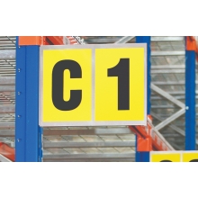 Značenie paletových regálov a uličiek, magnetické – Typ C, 260×310 mm, 2 znaky
