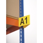 Značenie paletových regálov a uličiek, magnetické – typ L, biely podklad, 95×130 mm, 1-3 znaky